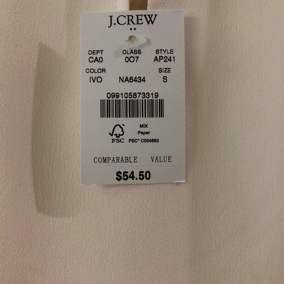 J. Crew Ruffleneck satin crepe top AP241 - Picture 10 of 10